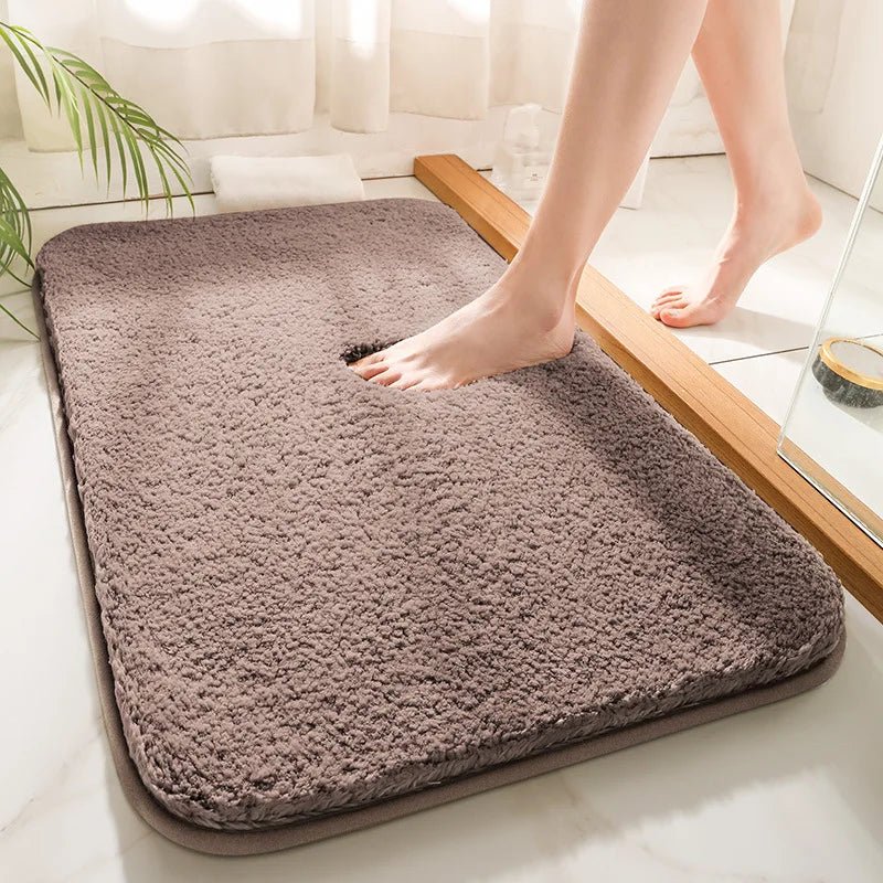 Luxury Soft Absorbent Bathroom Mat - Brown - Homereum