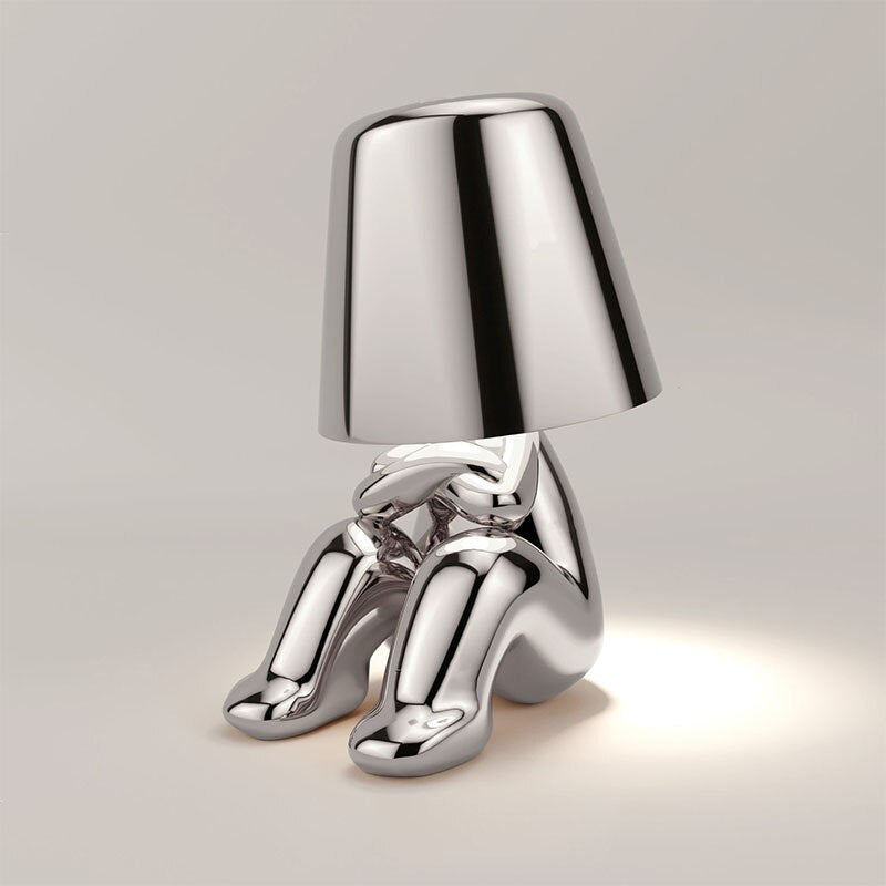 Cute Little Man Thinker Lamp