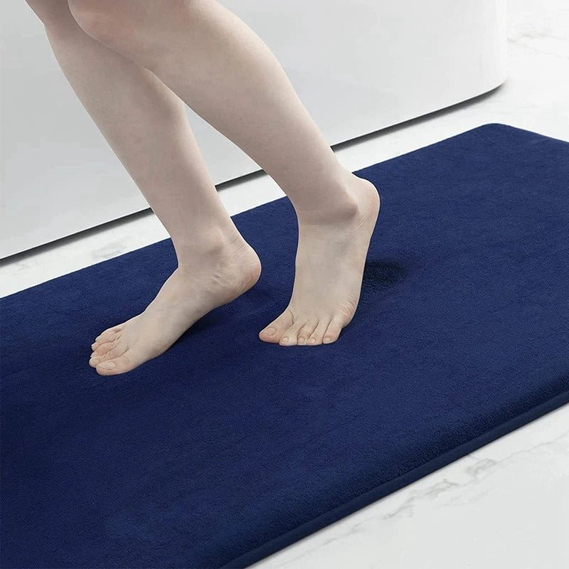 Luxury Quick Dry Bath Mat - Navy Blue - Homereum