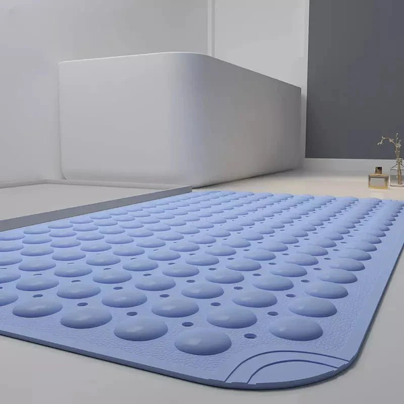 Non-Slip Safety Bath Mat with Suction Cups - Blue -  Homereum