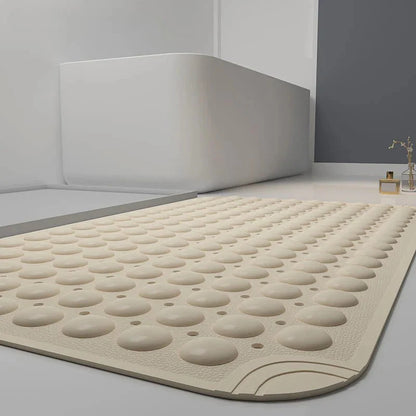 Non-Slip Safety Bath Mat with Suction Cups - Khaki -  Homereum