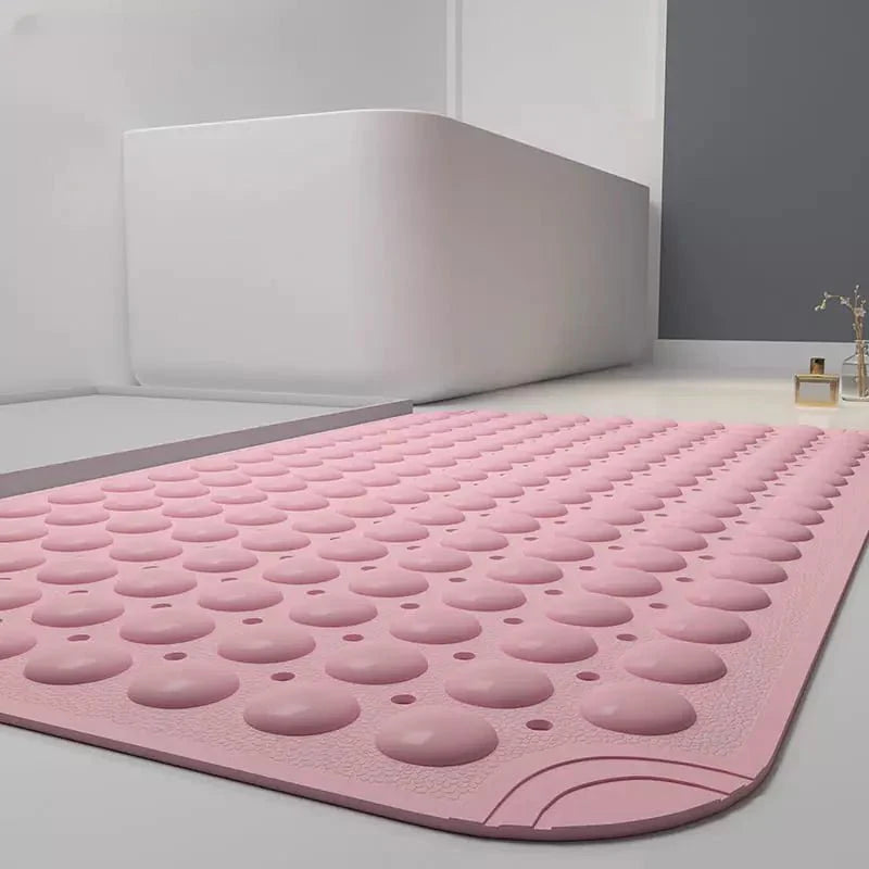 Non-Slip Safety Bath Mat with Suction Cups - Pink -  Homereum