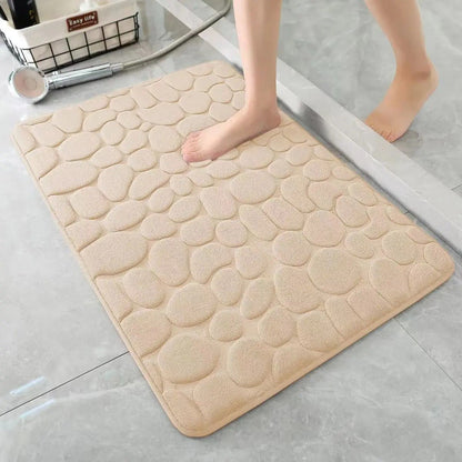 Quick Absorbent 3D Anti Slip Bath Mat - Beige - Homereum