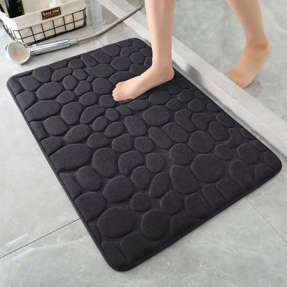 Quick Absorbent 3D Anti Slip Bath Mat - Black - Homereum