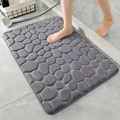 Quick Absorbent 3D Anti Slip Bath Mat - Grey - Homereum