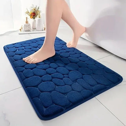 Quick Absorbent 3D Anti Slip Bath Mat - Blue - Homereum