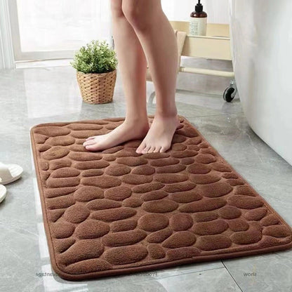 Quick Absorbent 3D Anti Slip Bath Mat - Brown - Homereum