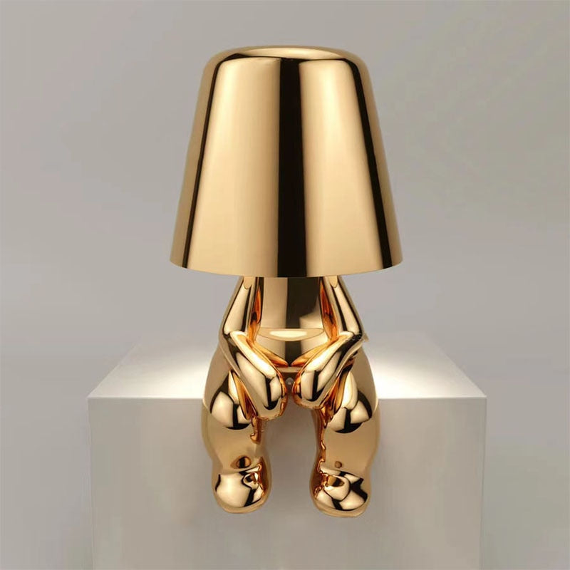 Cute Little Man Thinker Lamp