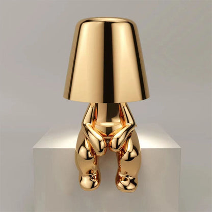 Cute Little Man Thinker Lamp