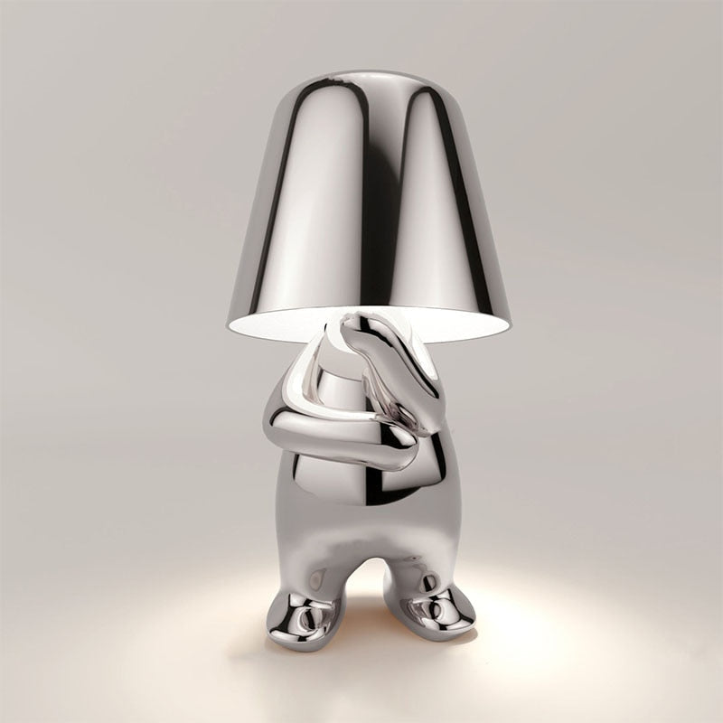 Cute Little Man Thinker Lamp