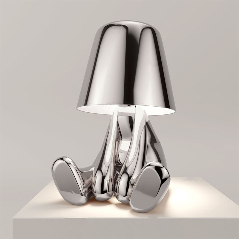 Cute Little Man Thinker Lamp