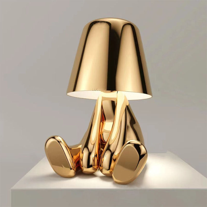 Cute Little Man Thinker Lamp