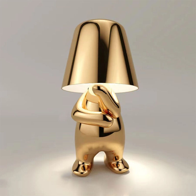 Cute Little Man Thinker Lamp