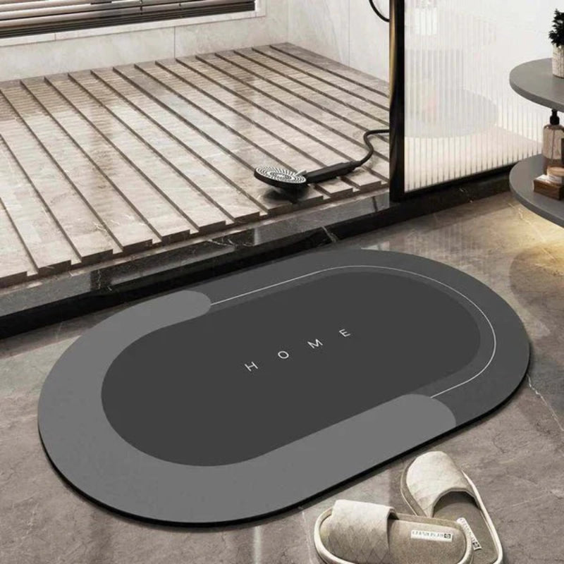 Super Absorbent Quick-Dry Bath Mat - Black - Homereum