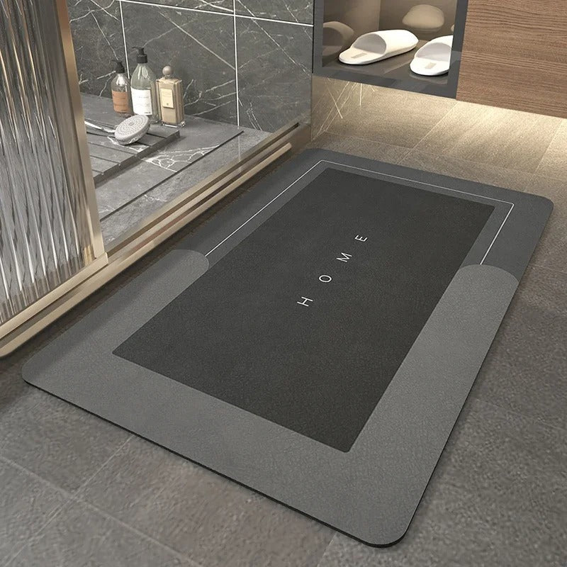 Super Absorbent Quick-Dry Floor Mat Black - Homereum