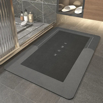 Super Absorbent Quick-Dry Floor Mat Black - Homereum