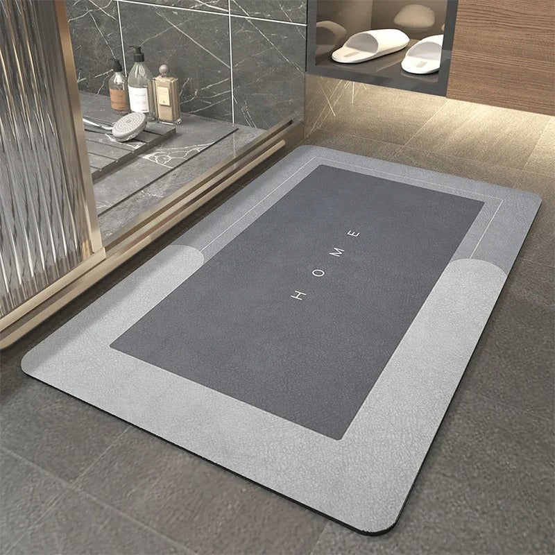 Super Absorbent Quick-Dry Floor Mat Grey - Homereum